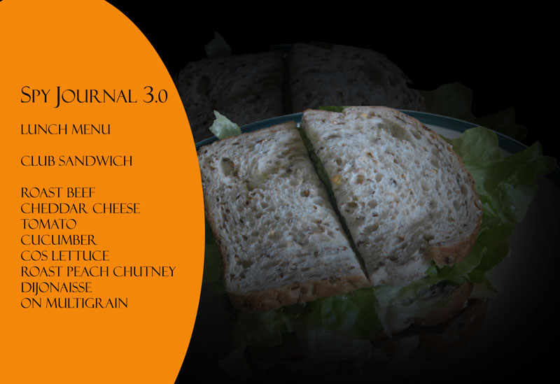 20071209 spy journal lunch menu